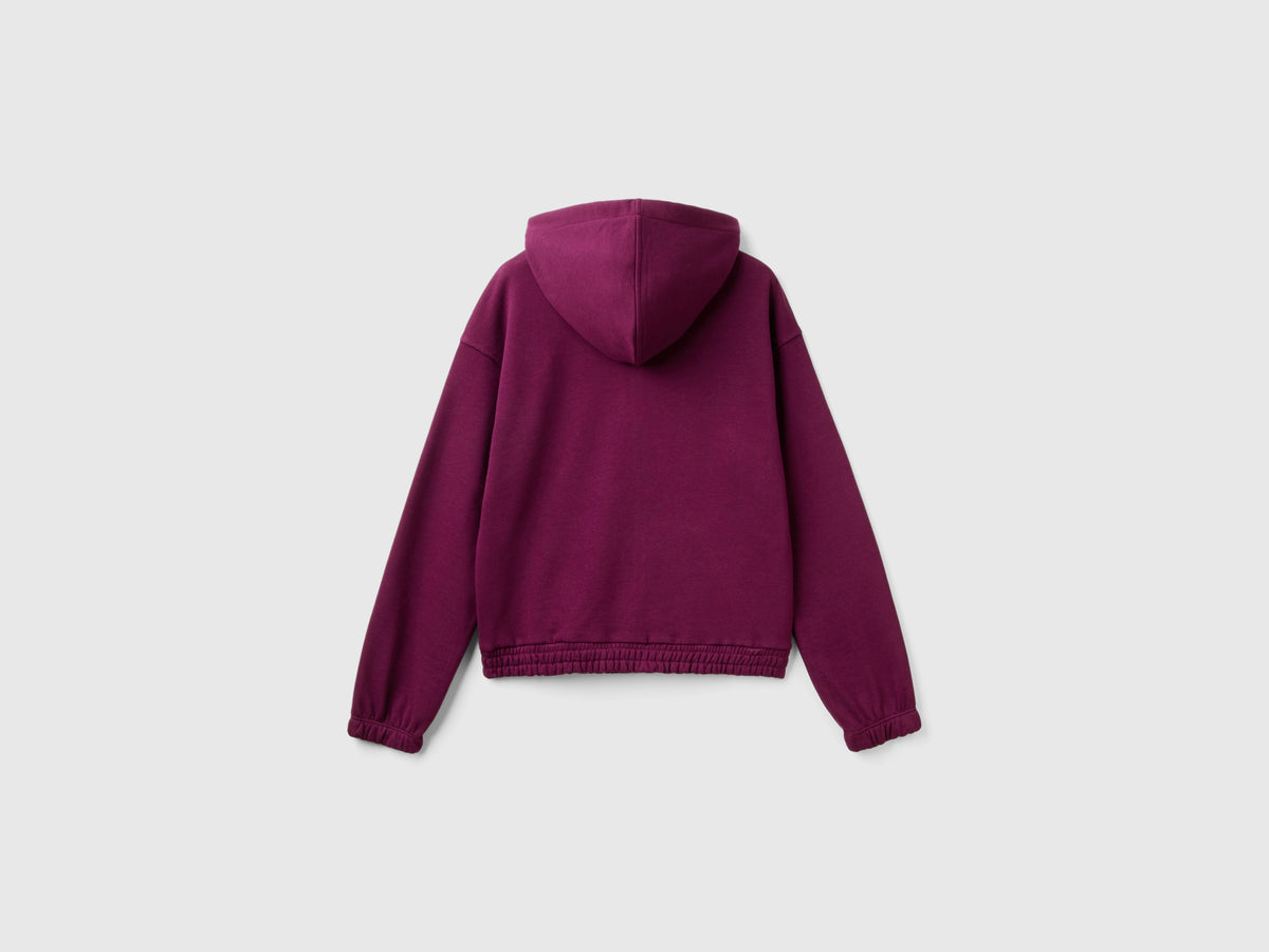 Felpa con cappuccio in misto cotone