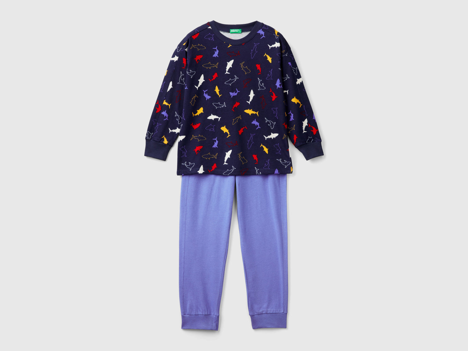 Pigiama in caldo cotone da bambino blu scuro | Benetton Outlet
