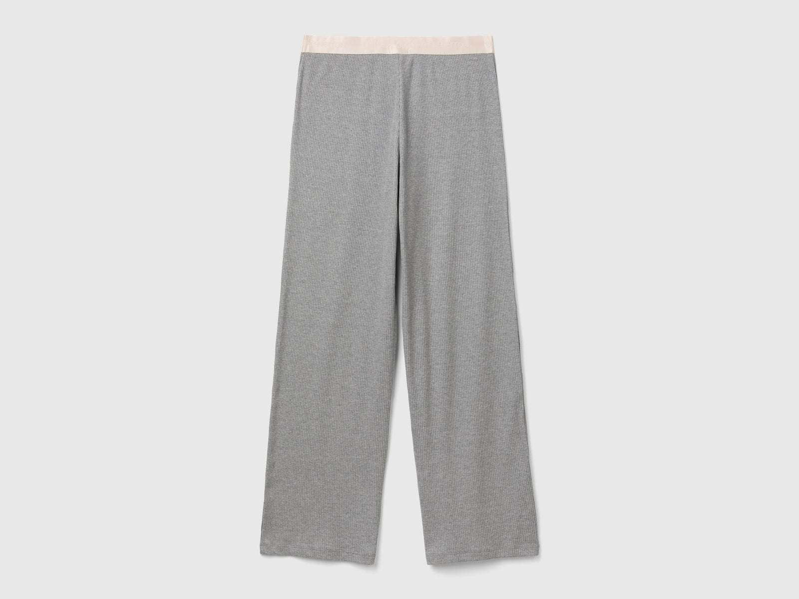 Pantaloni in misto cotone stretch da donna grigio scuro 2 | Benetton Outlet