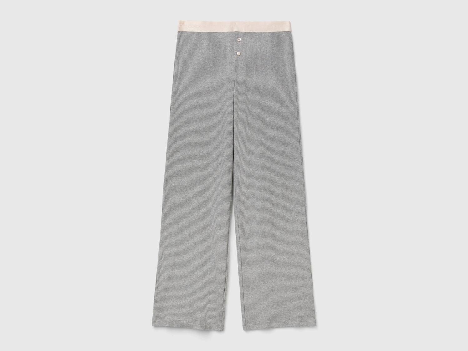 Pantaloni in misto cotone stretch da donna grigio scuro | Benetton Outlet