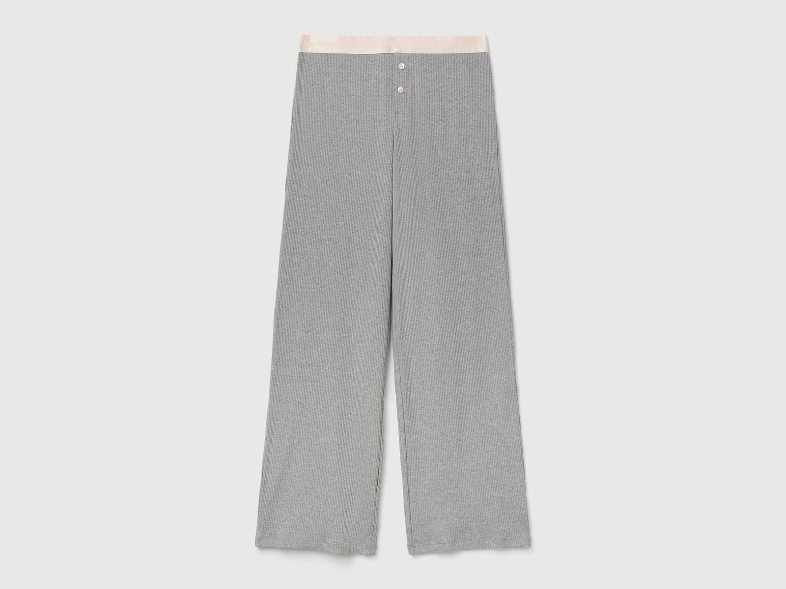 Pantaloni in misto cotone stretch da donna grigio scuro | Benetton Outlet