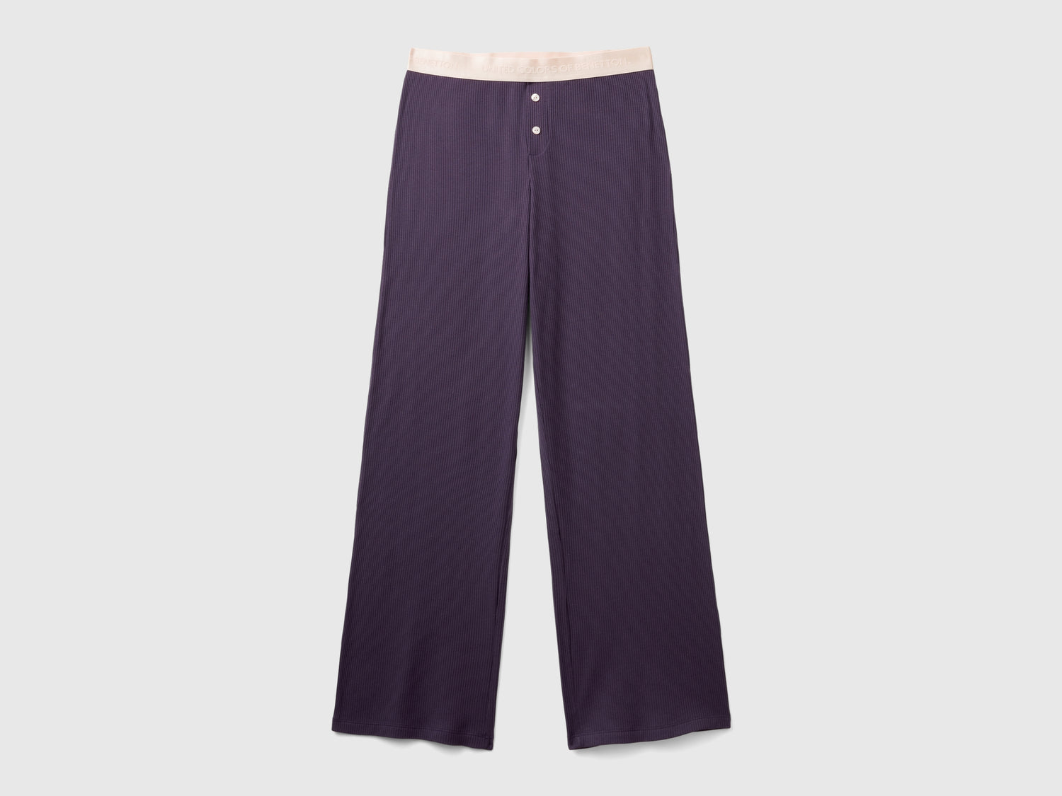 Pantaloni in misto cotone stretch da donna malva scuro | Benetton Outlet