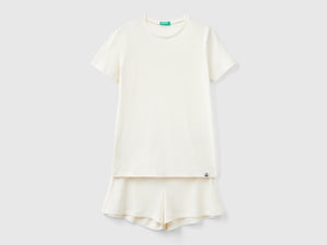 Pigiama corto in misto cotone stretch