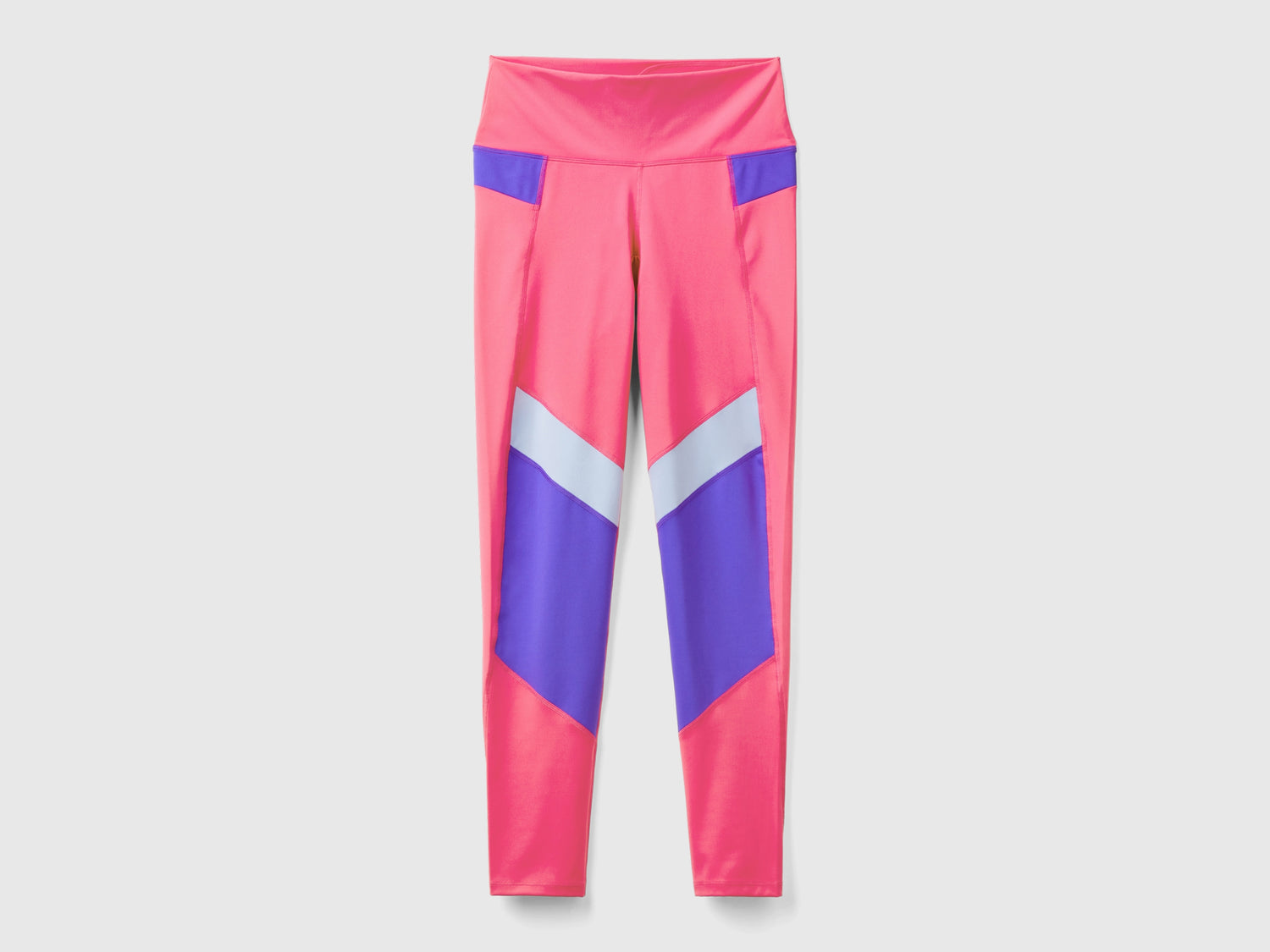 Leggings sportivi con taschino da donna fucsia | Benetton Outlet