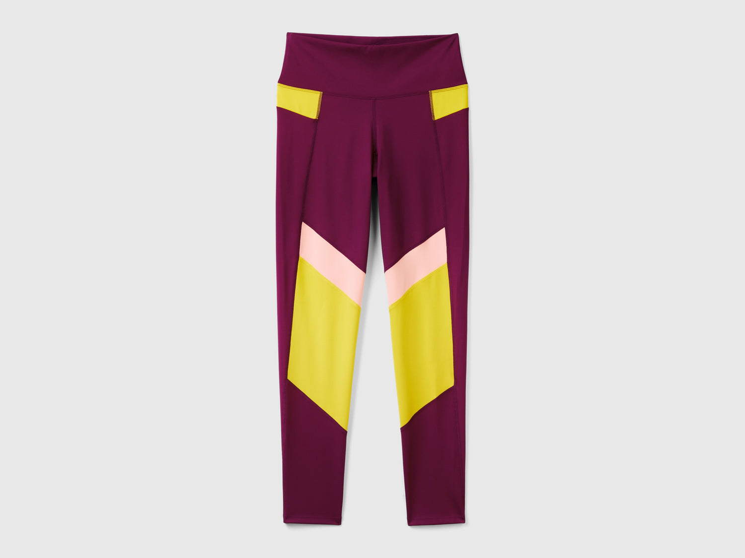 Leggings sportivi con taschino da donna malva scuro | Benetton Outlet