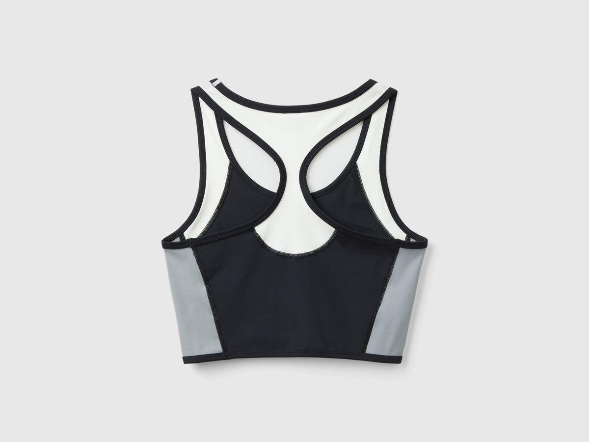 Top bra sportivo con tessuto riciclato