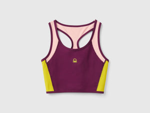 Top bra sportivo con tessuto riciclato