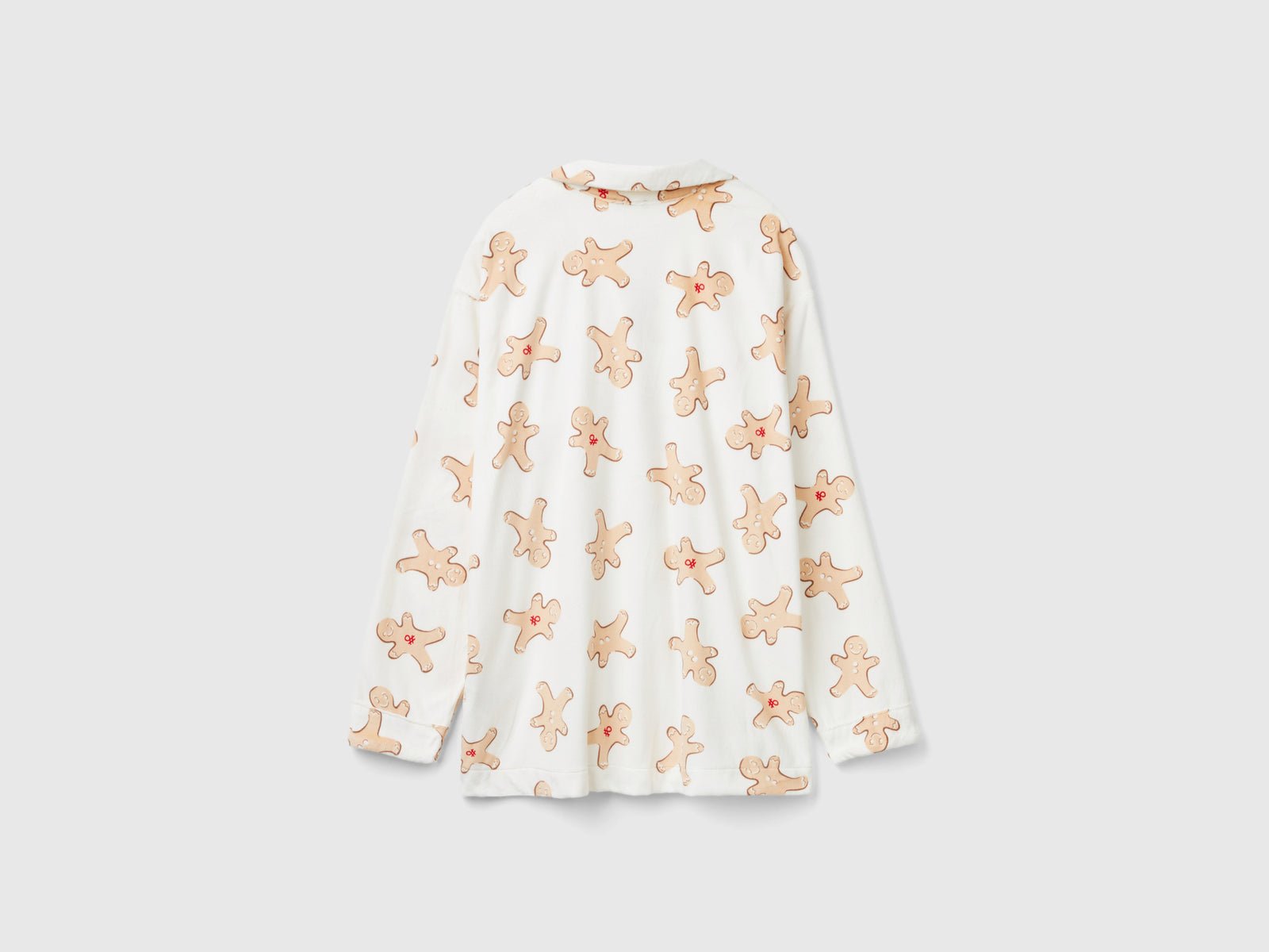 Chaqueta de pijama con estampado de galletas da donna bianco panna 2 | Benetton Outlet