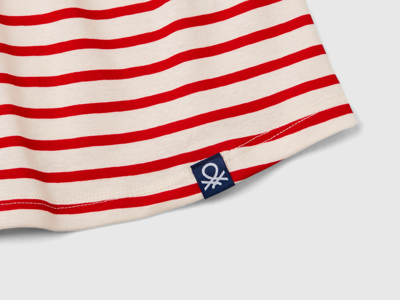 Pigiama ampio a righe in cotone bio da bambina rosso 3 | Benetton Outlet
