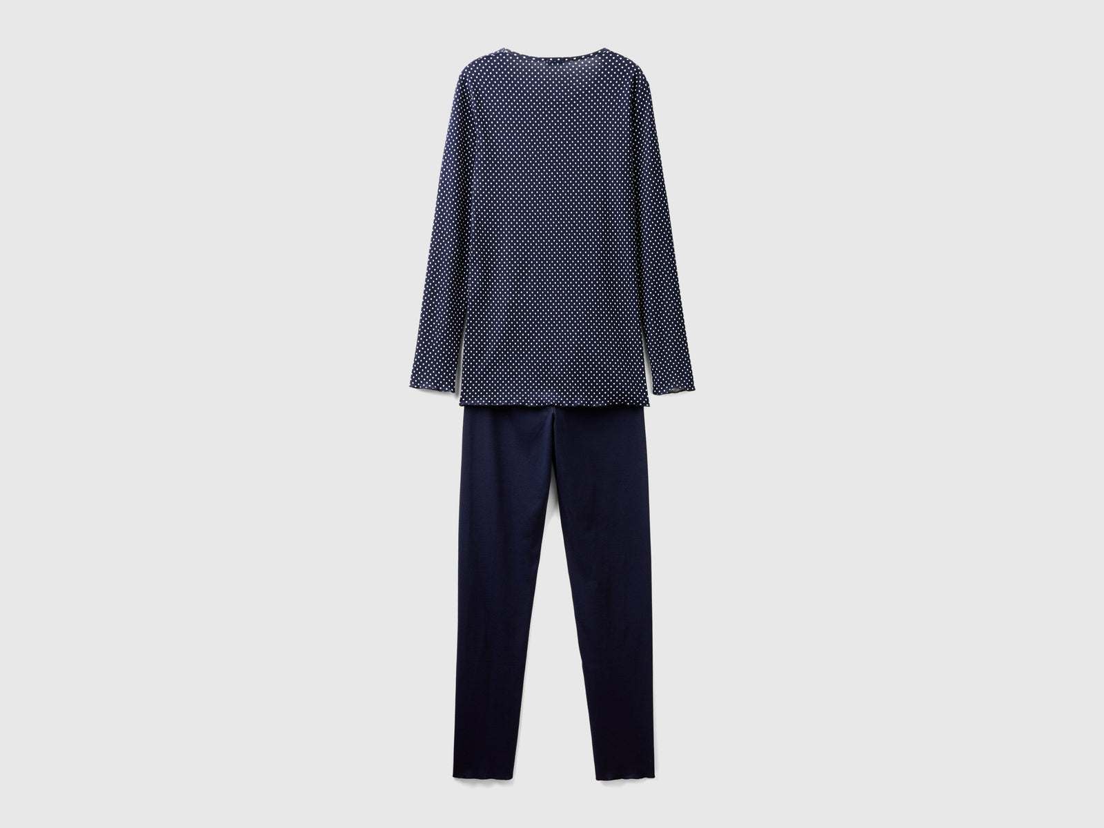 Pigiama in puro cotone da donna blu scuro 2 | Benetton Outlet