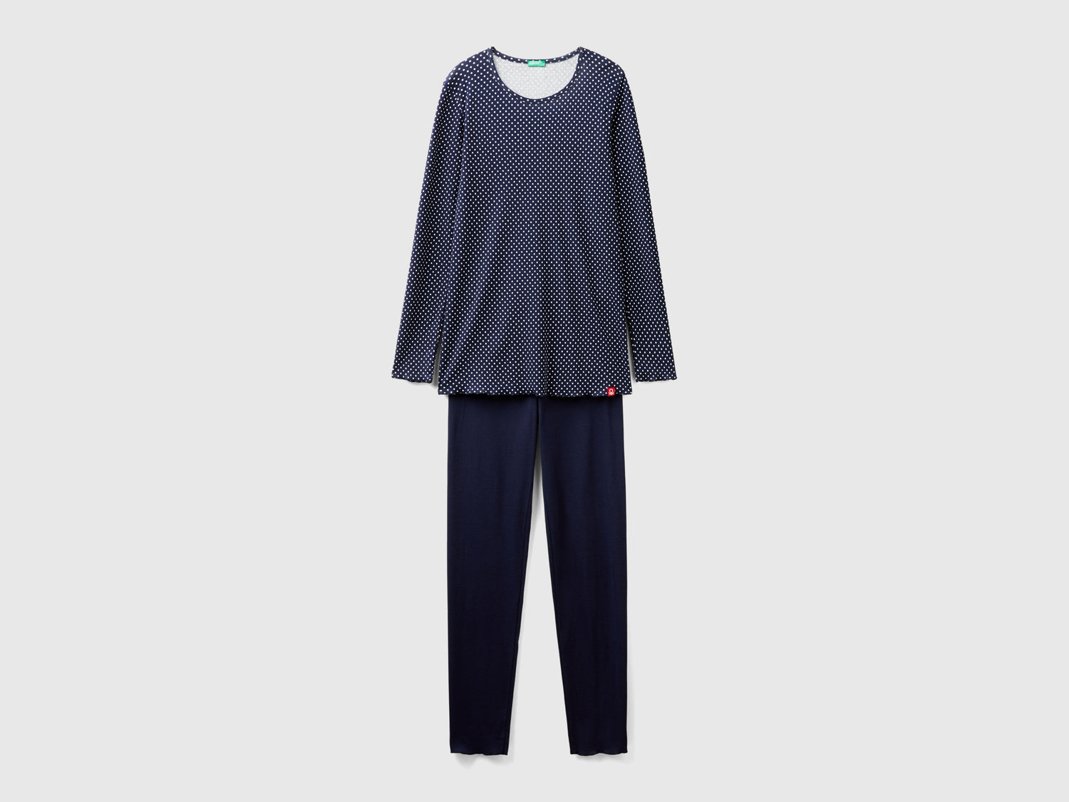 Pigiama in puro cotone da donna blu scuro | Benetton Outlet