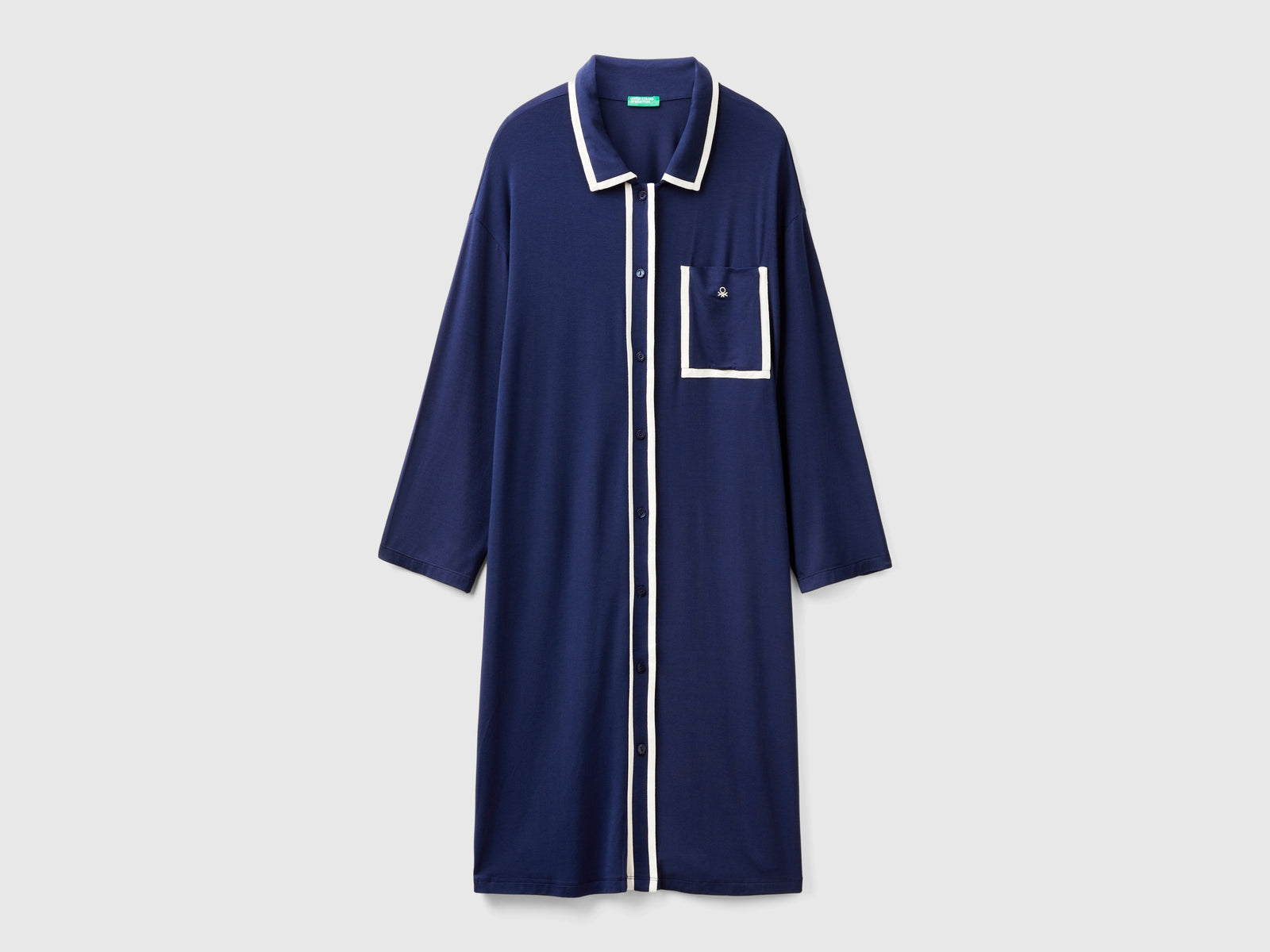 Camicia da notte in Modal da donna blu scuro | Benetton Outlet
