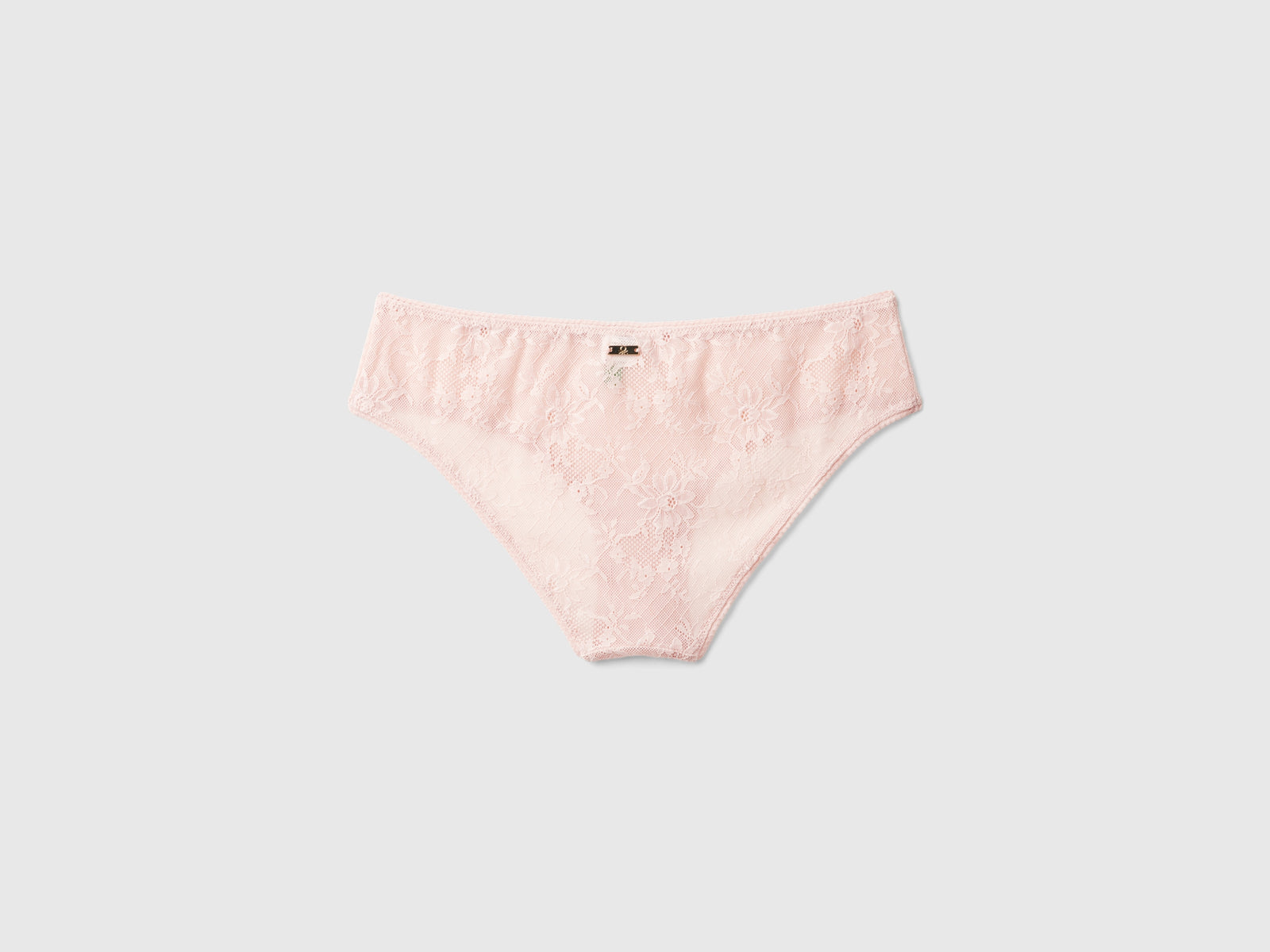 Braguitas de encaje elástico da donna rosa tenue 2 | Benetton Outlet
