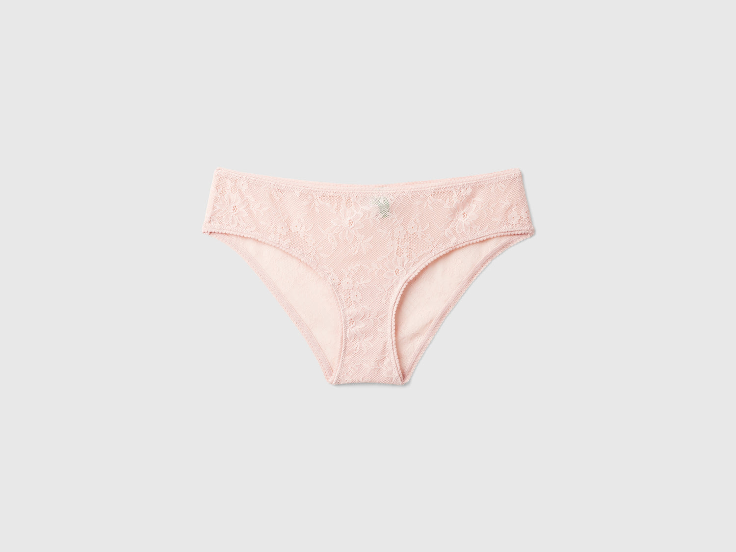 Braguitas de encaje elástico da donna rosa tenue | Benetton Outlet