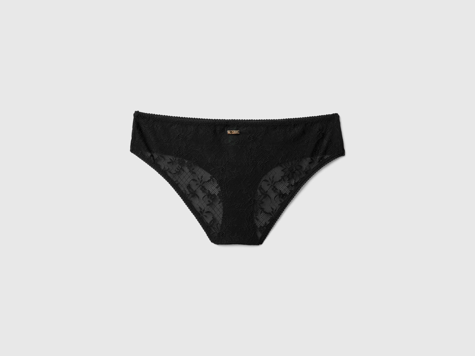 Braguitas de encaje elástico da donna nero 2 | Benetton Outlet