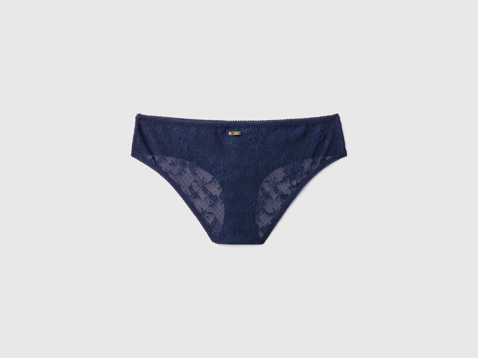 Braguitas de encaje elástico da donna blu scuro 2 | Benetton Outlet