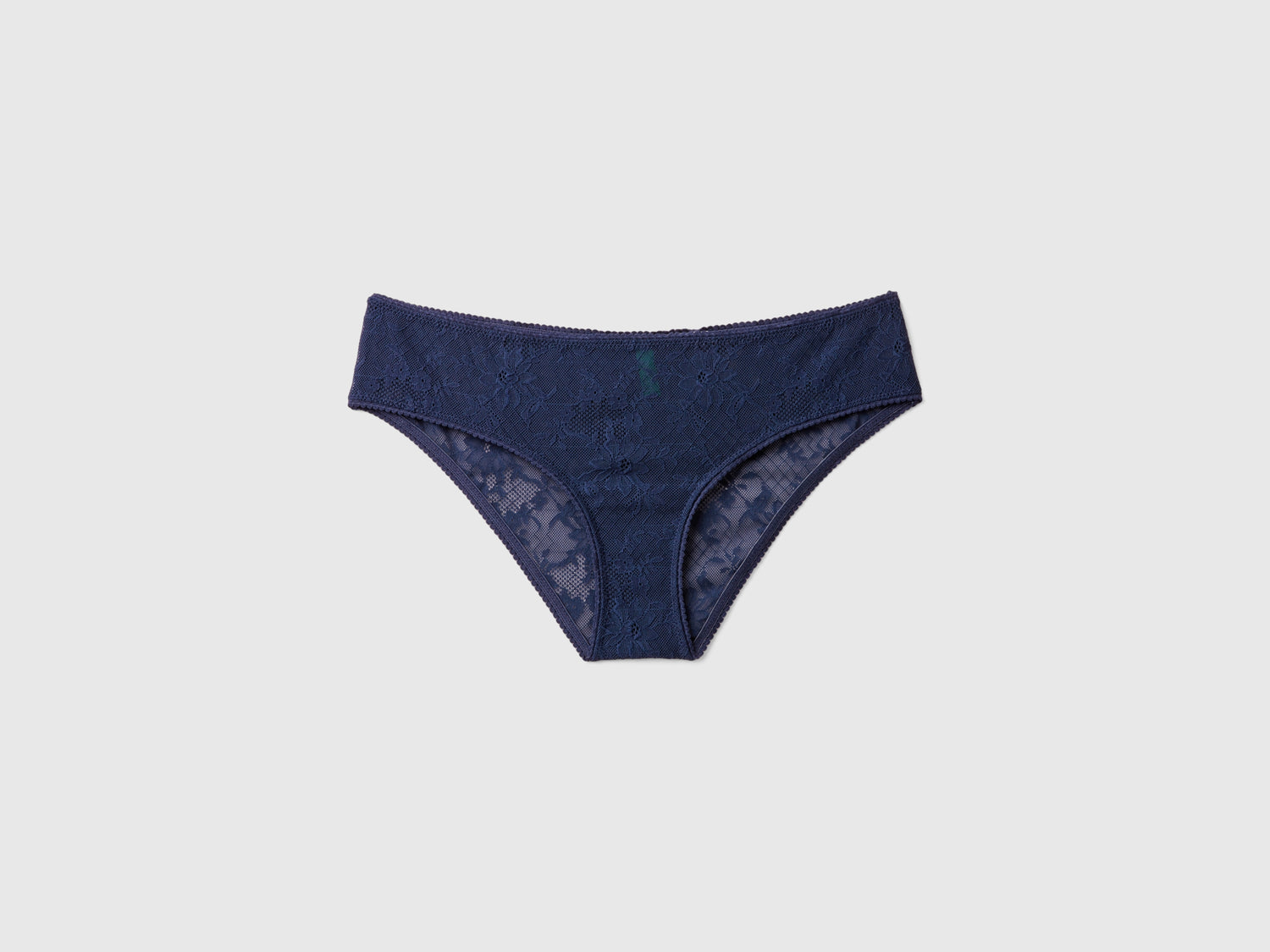 Braguitas de encaje elástico da donna blu scuro | Benetton Outlet