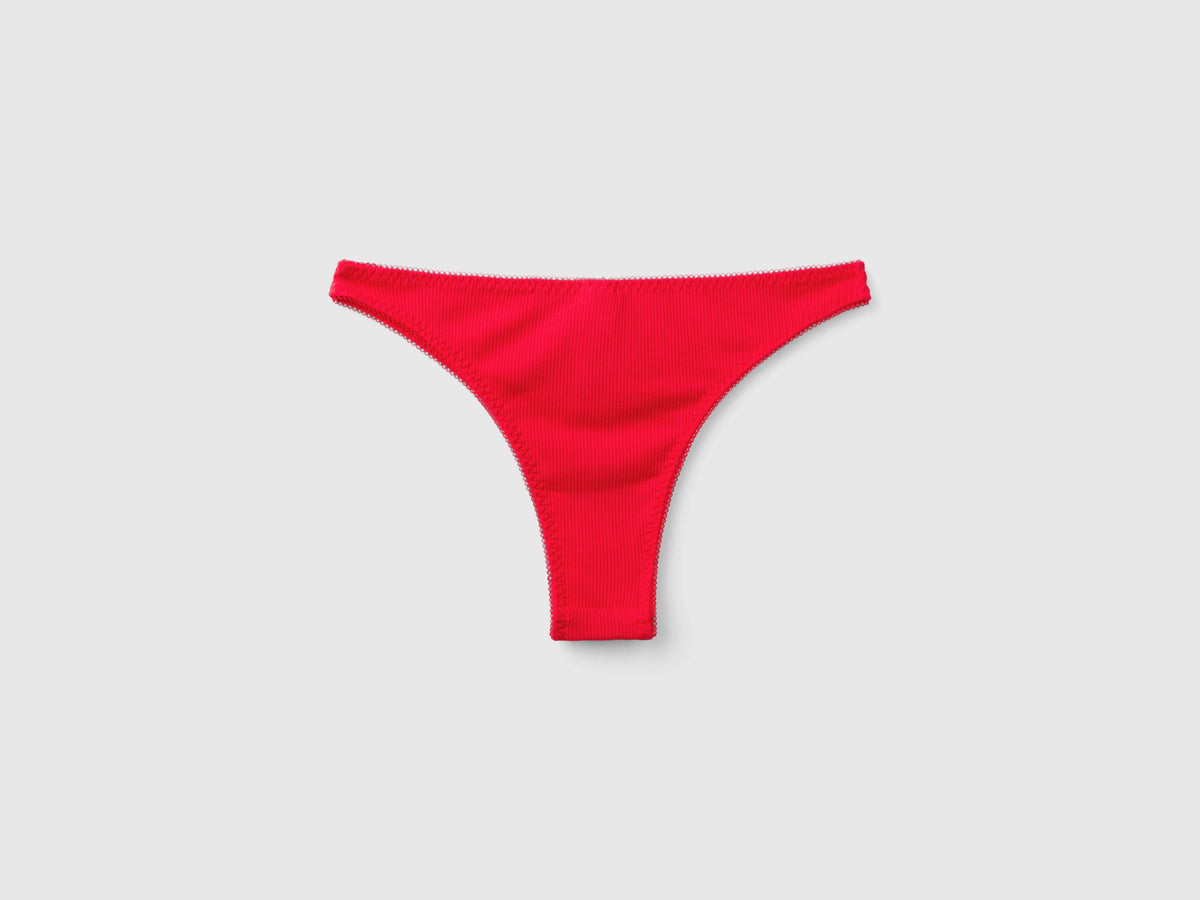 Braguitas navideñas rojas con letras bordadas