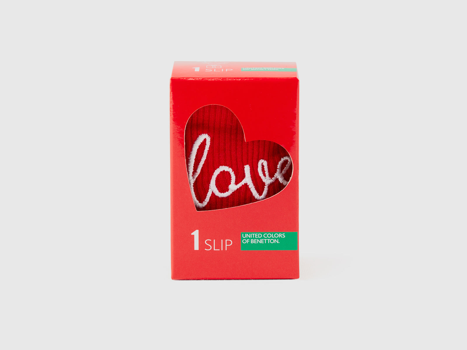 Braguitas navideñas rojas con letras bordadas da donna rosso 3 | Benetton Outlet