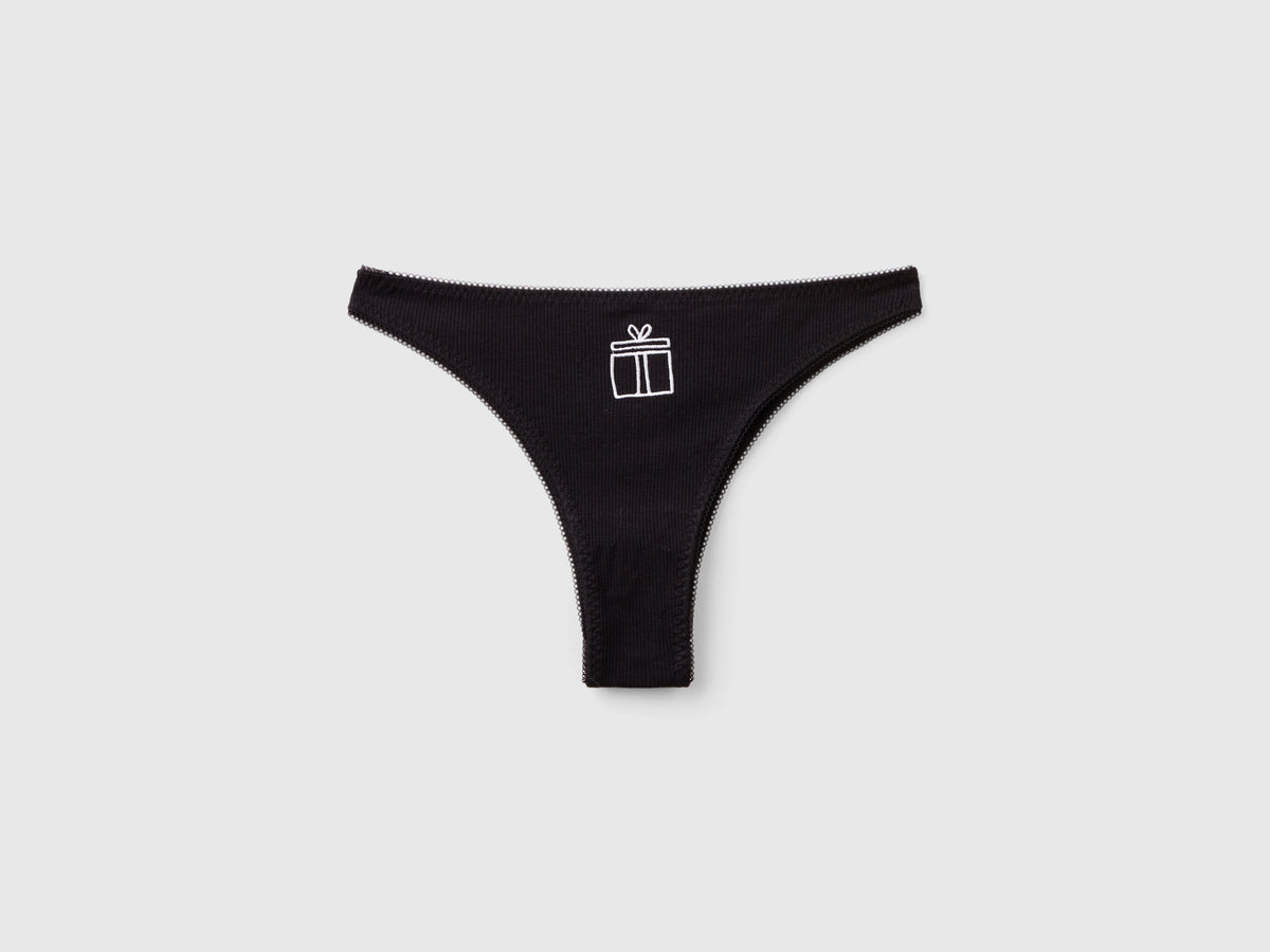 Christmas briefs with gift embroidery