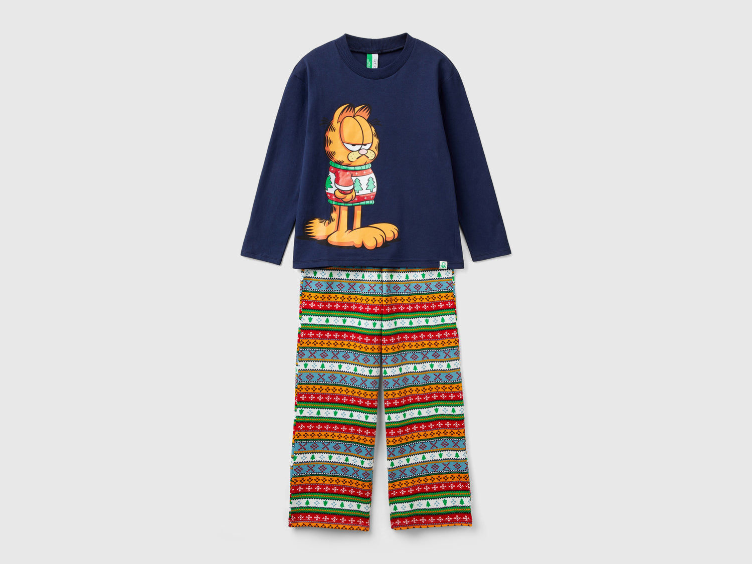 Pigiama lungo Garfield ©2024 by Paws, Inc. da bambino blu scuro | Benetton Outlet