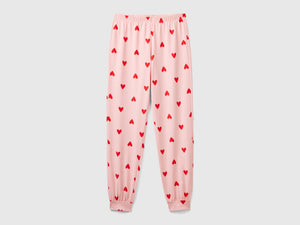 Pantaloni in caldo cotone con cuori