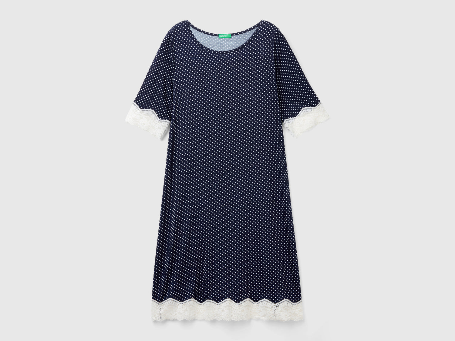 camisón de lunares da donna blu | Benetton Outlet