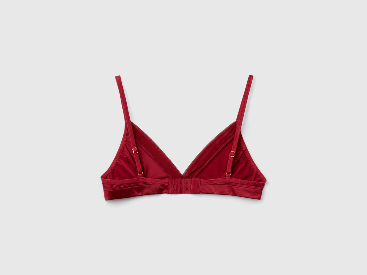 Reggiseno a triangolo in tessuto lucido