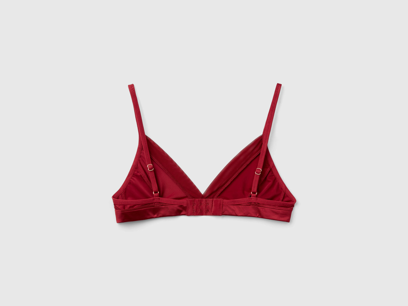 Reggiseno a triangolo in tessuto lucido da donna bordeaux 2 | Benetton Outlet