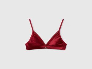 Reggiseno a triangolo in tessuto lucido