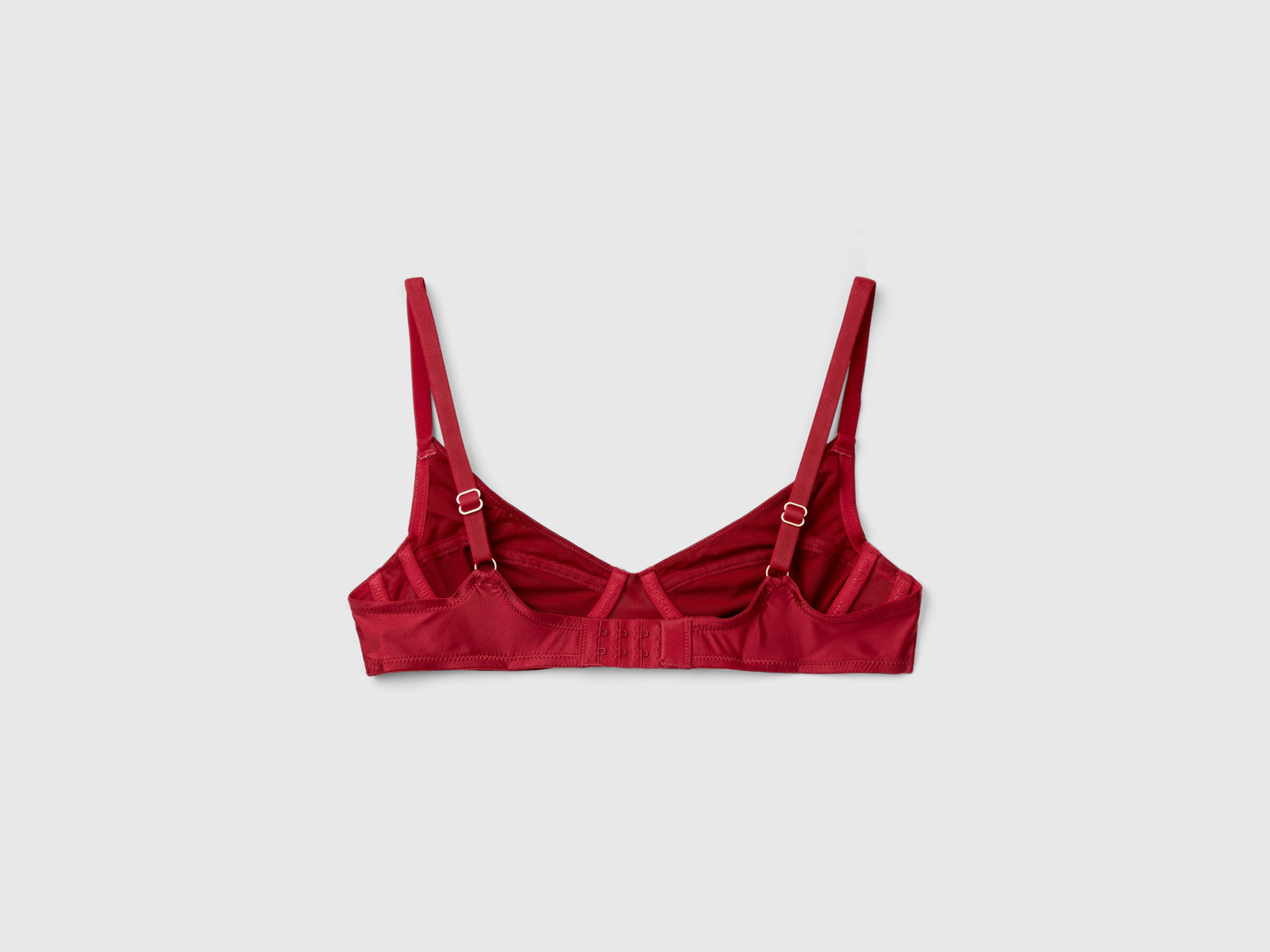 Reggiseno a balconcino in tessuto lucido da donna bordeaux 2 | Benetton Outlet