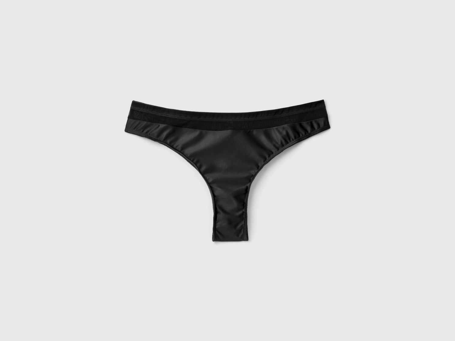 Brasileña en tela brillante da donna nero | Benetton Outlet
