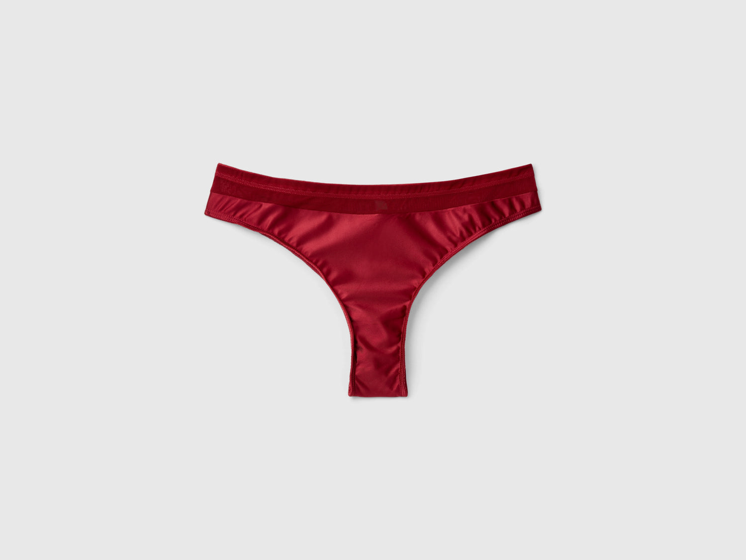 Brasileña en tela brillante da donna bordeaux | Benetton Outlet