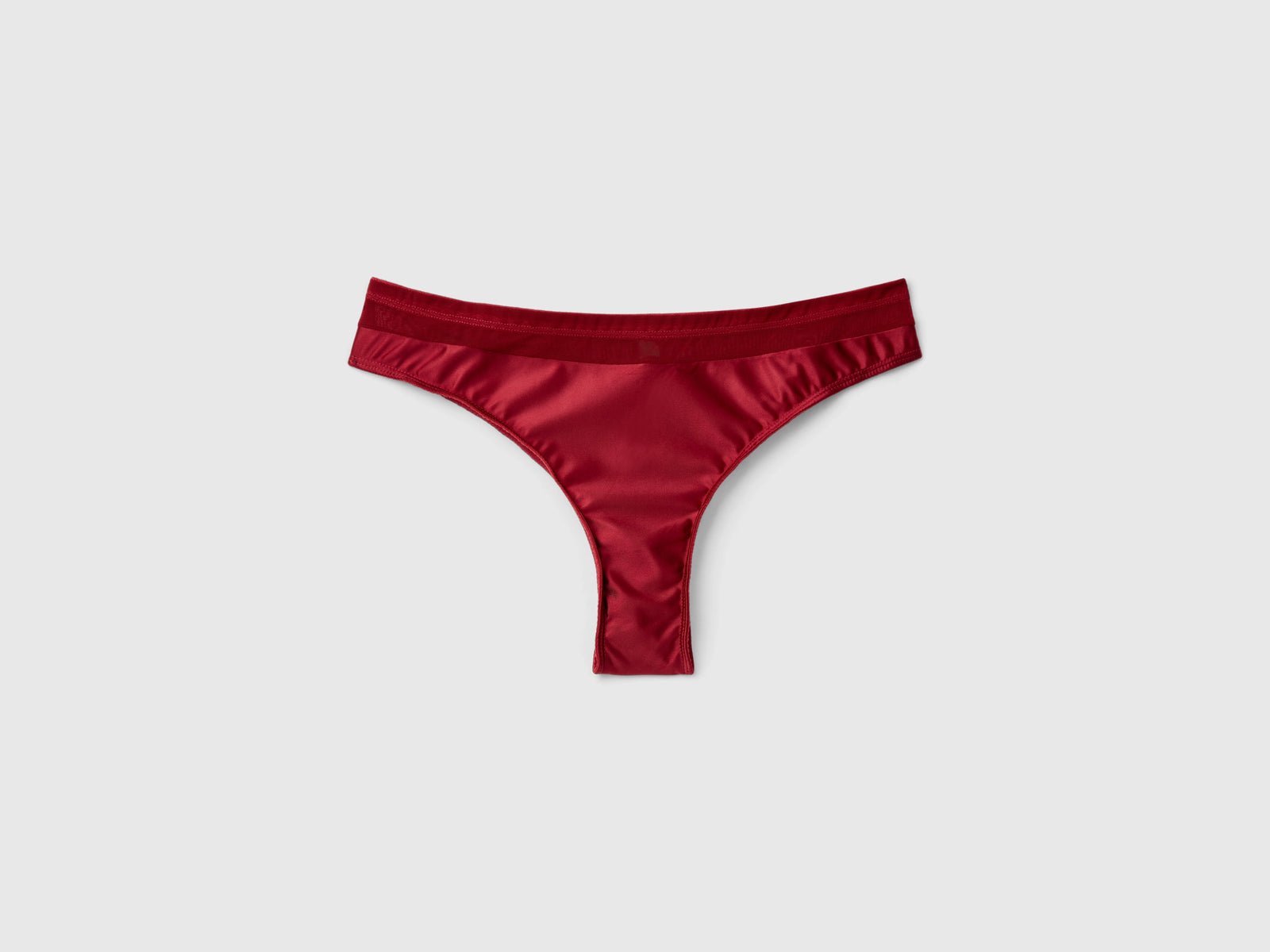 Brasiliana in tessuto lucido da donna bordeaux | Benetton Outlet