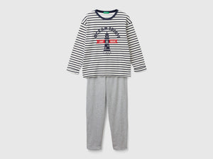 Pigiama con maglia a righe