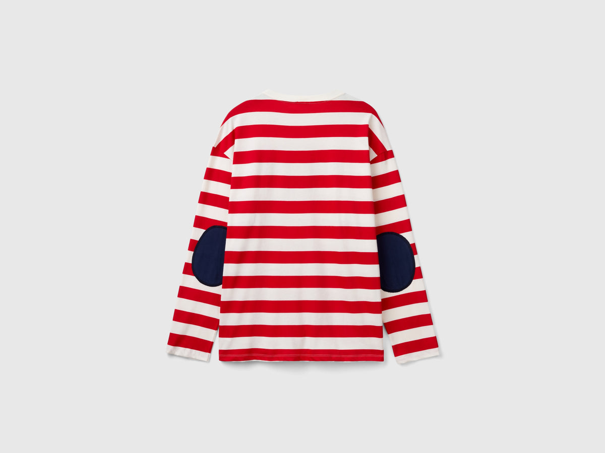 T-shirt a righe con stampa