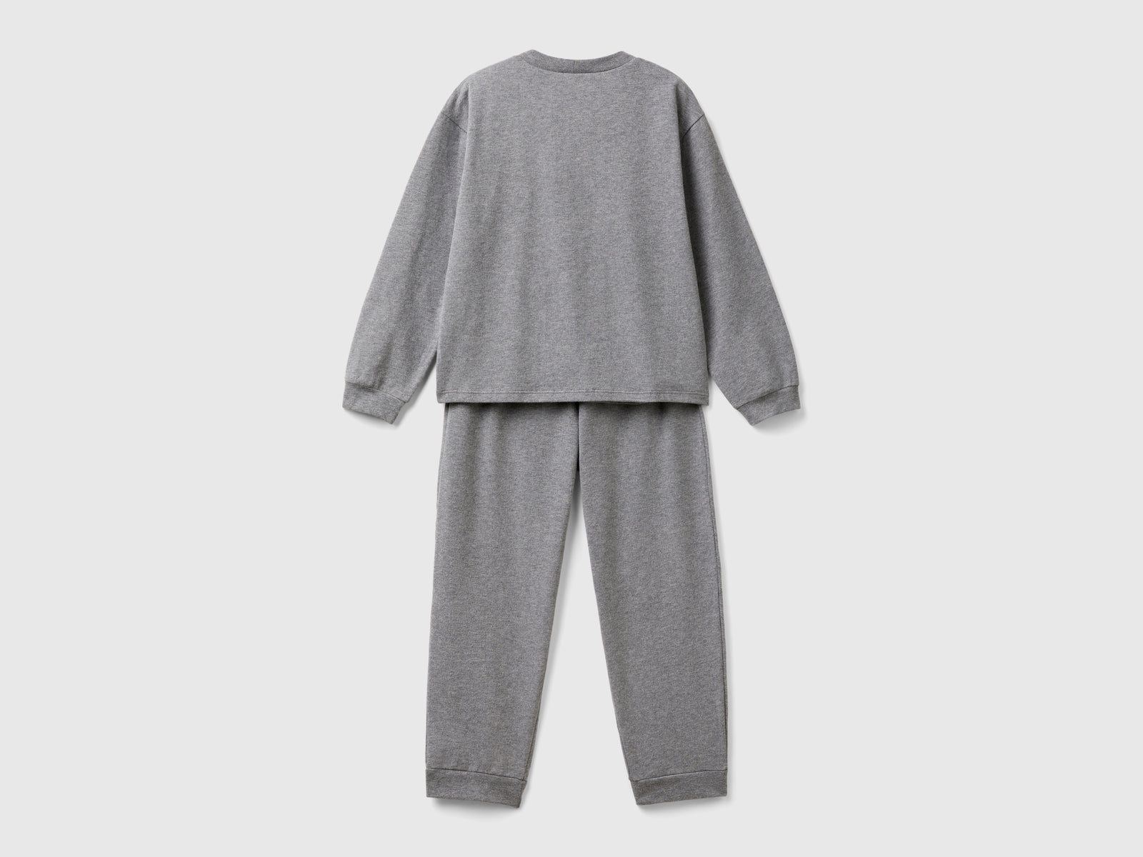 Pigiama in cotone stretch da bambino grigio scuro 2 | Benetton Outlet