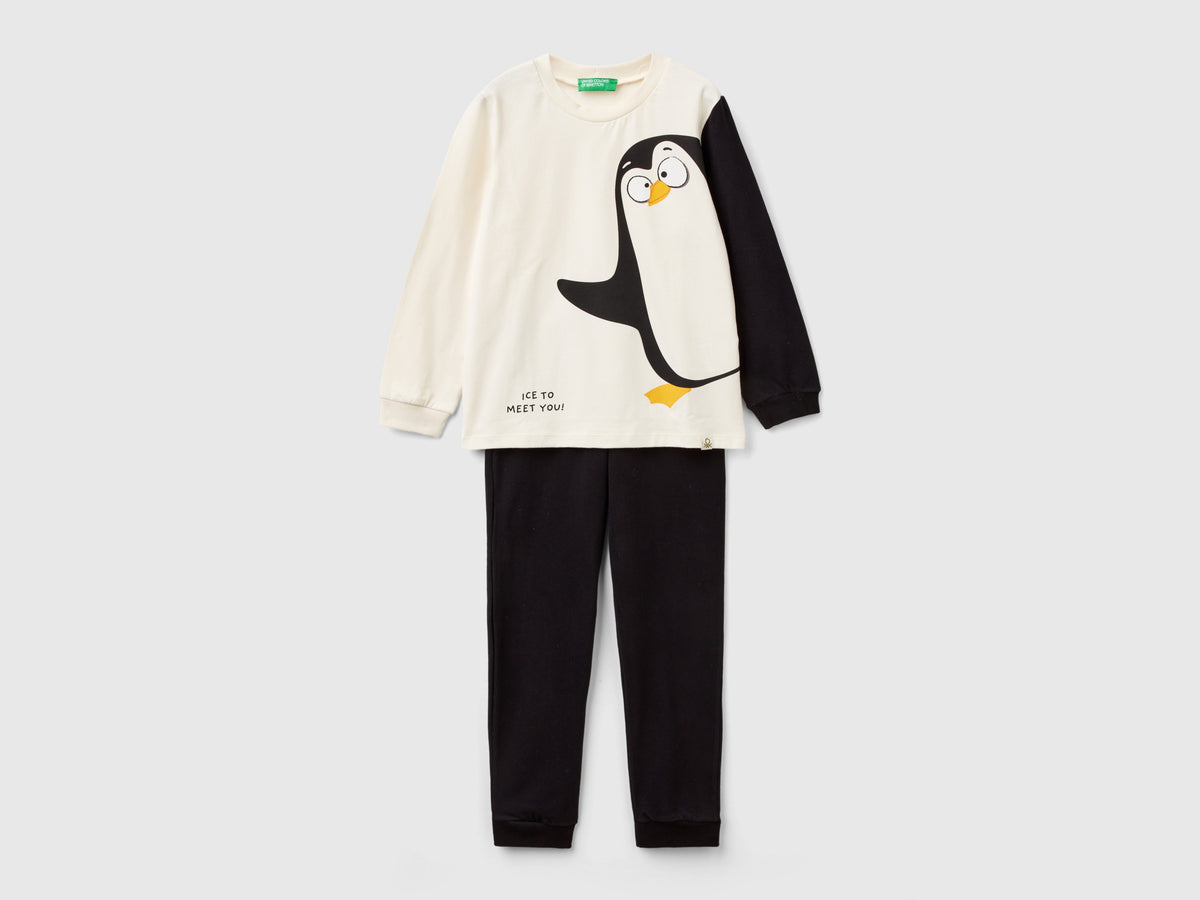 Pigiama con stampa pinguino