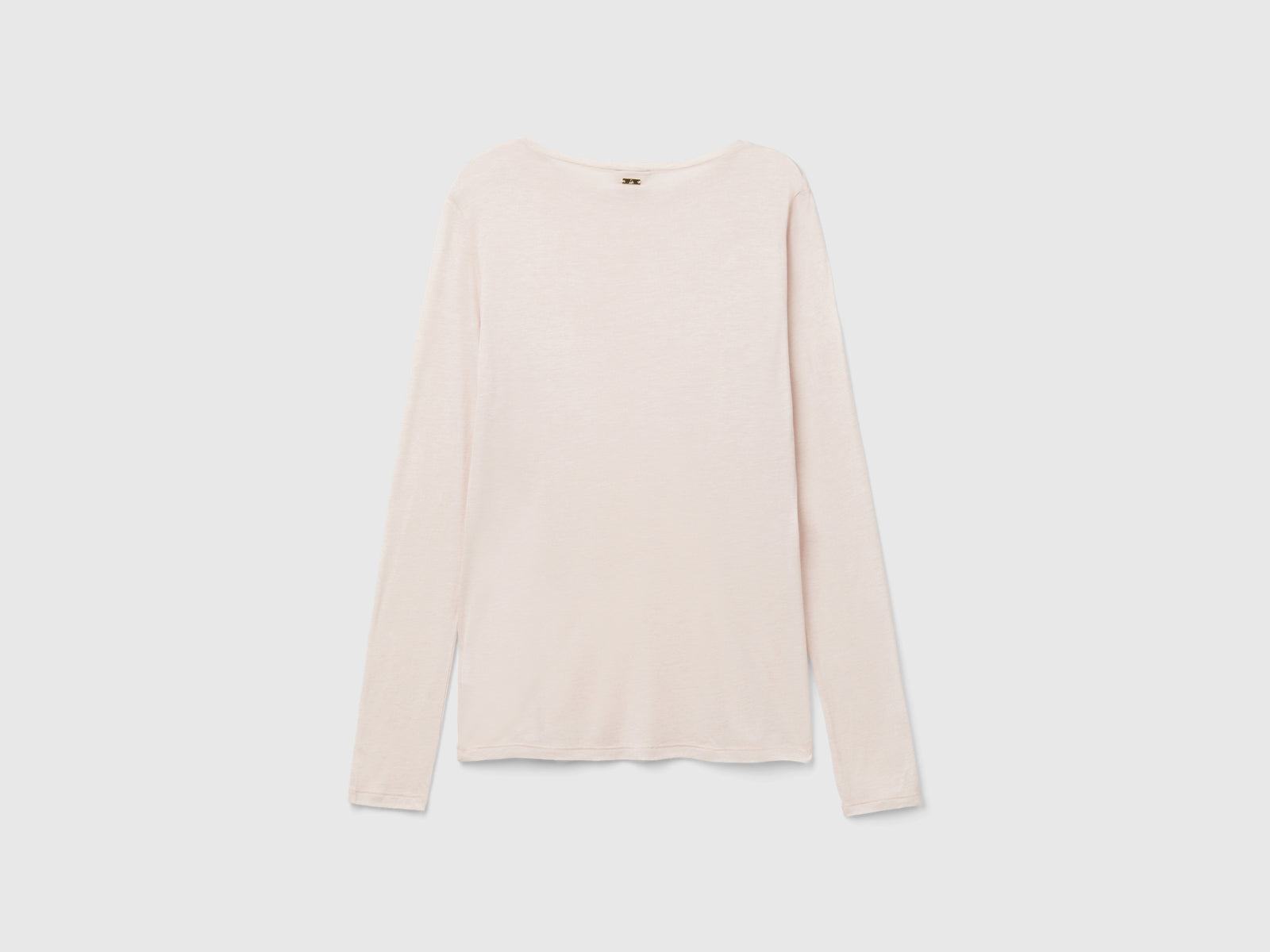 T-shirt in misto viscosa e lana da donna rosa tenue 2 | Benetton Outlet