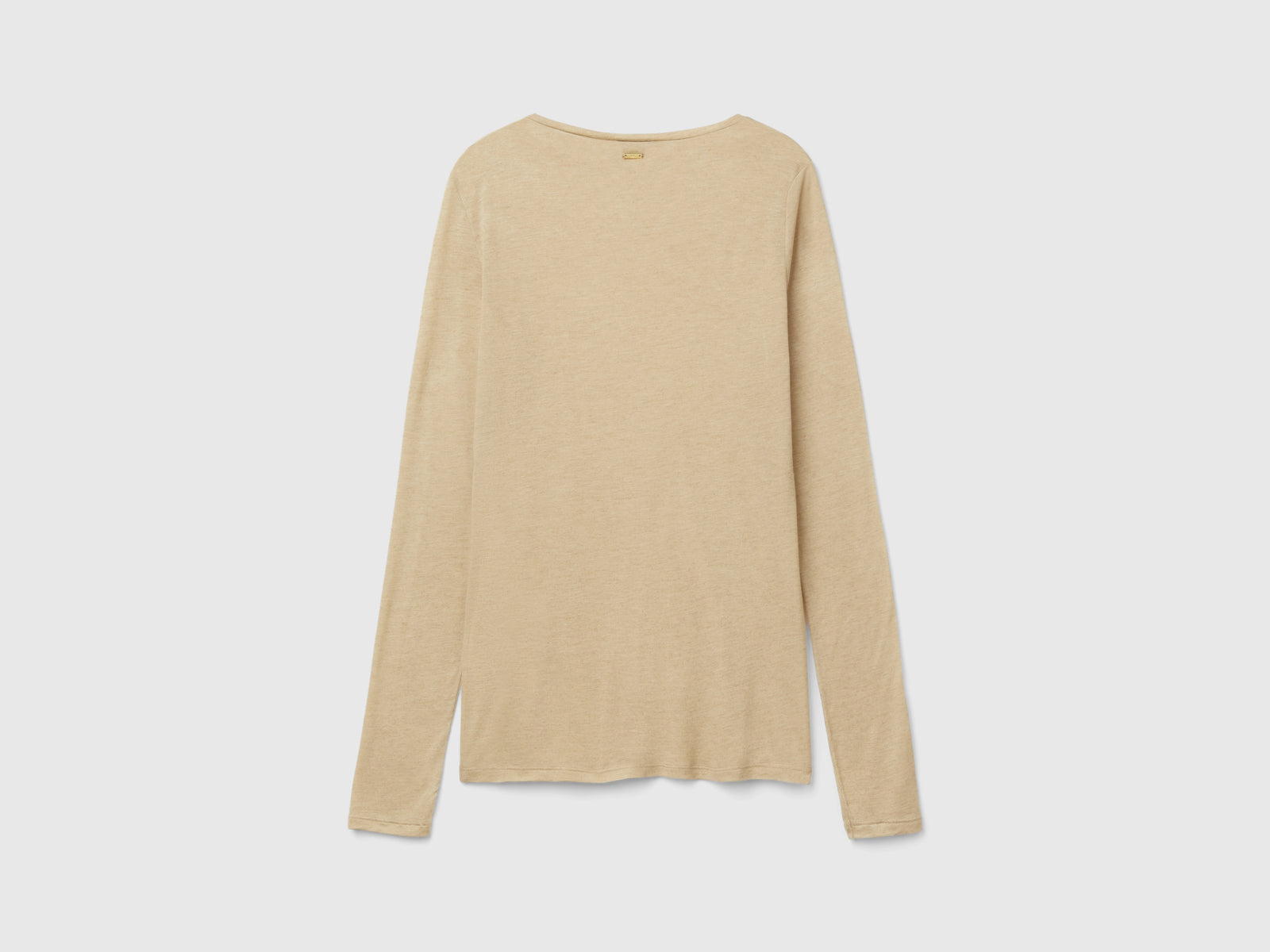 T-shirt in misto viscosa e lana da donna cammello 2 | Benetton Outlet