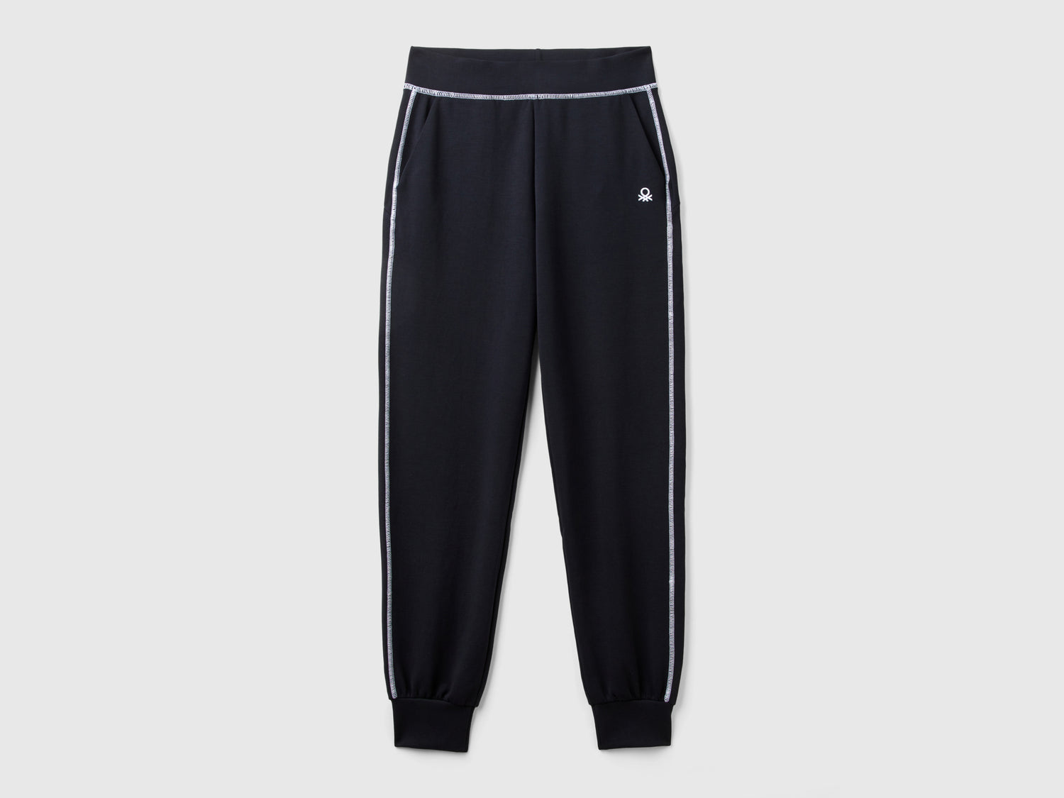 Pantaloni fluidi elasticizzati da donna nero | Benetton Outlet