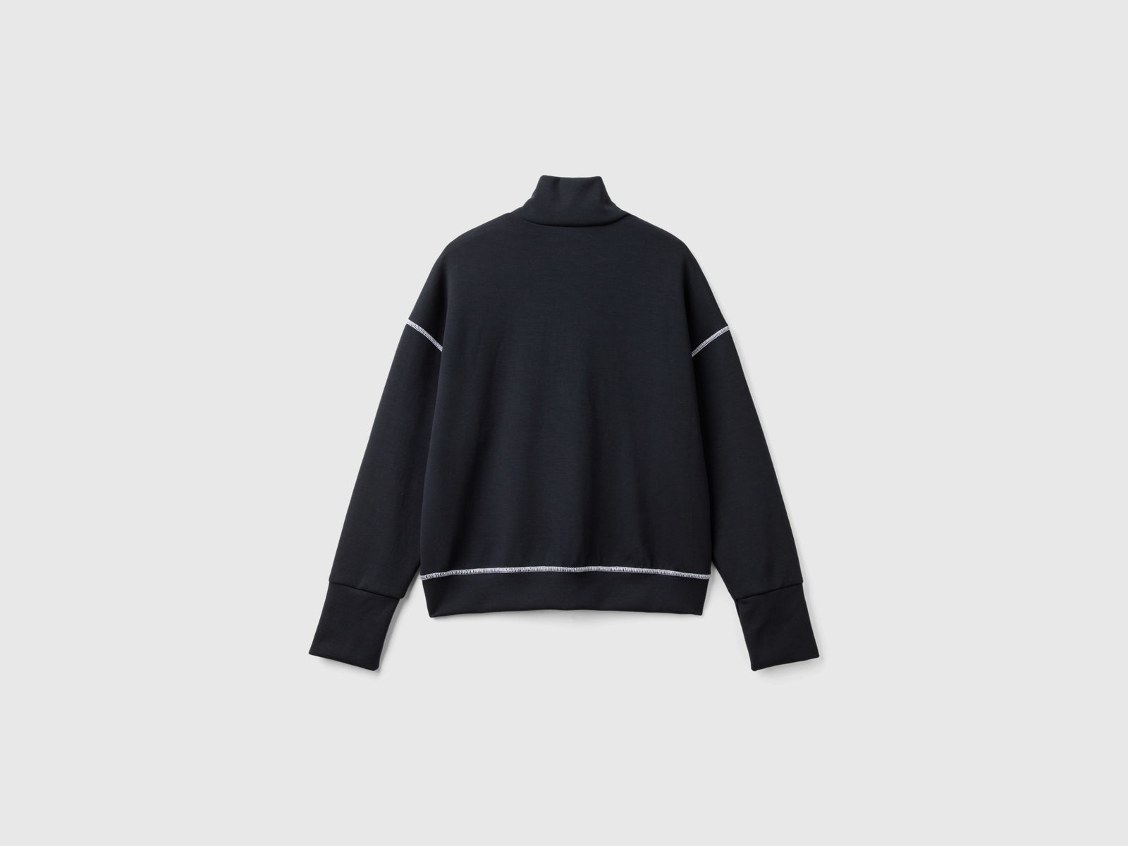 Felpa fluida elasticizzata da donna nero 2 | Benetton Outlet