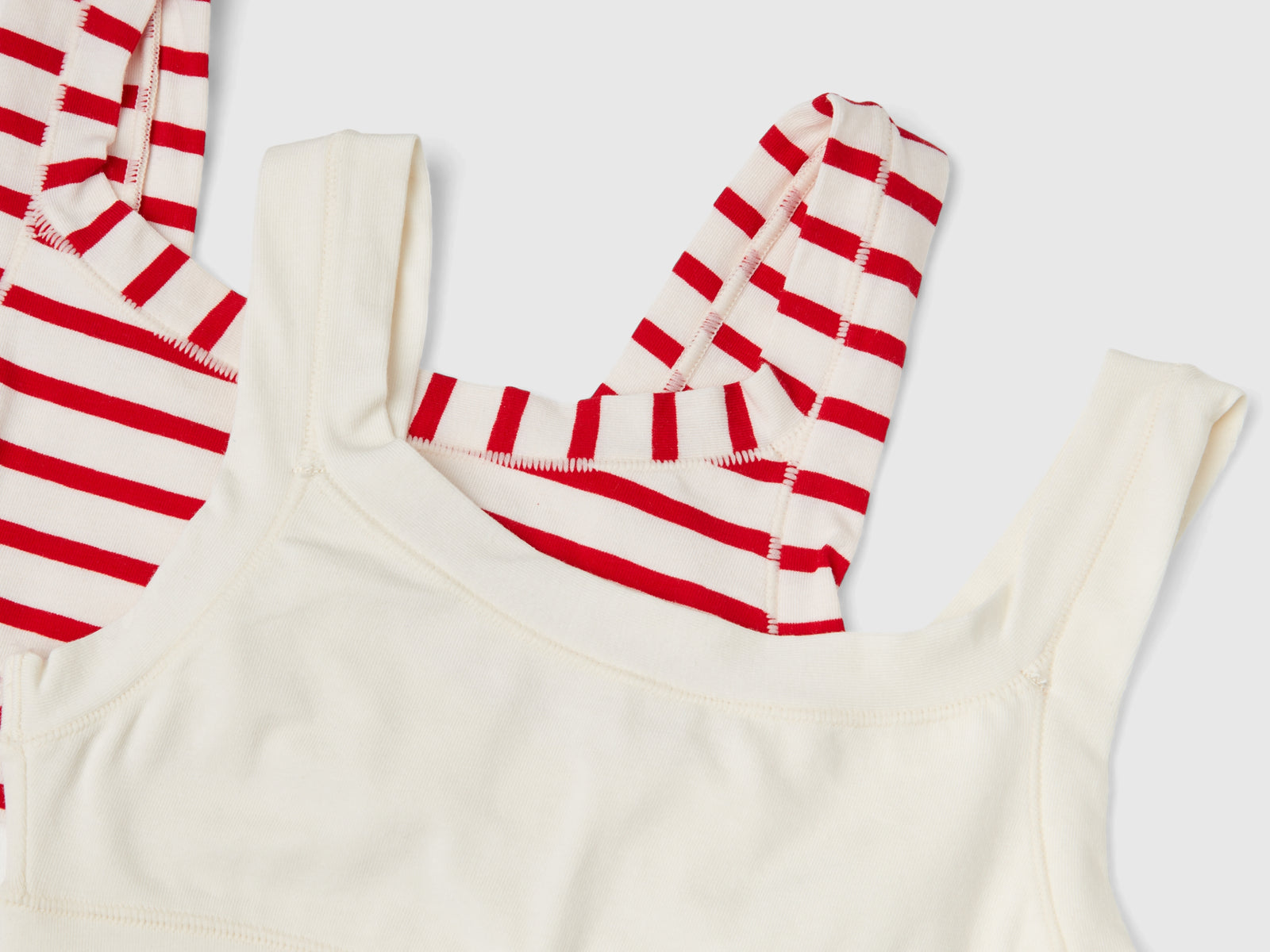 Due brassiere in misto cotone bio super stretch da bambina multi-color 3 | Benetton Outlet