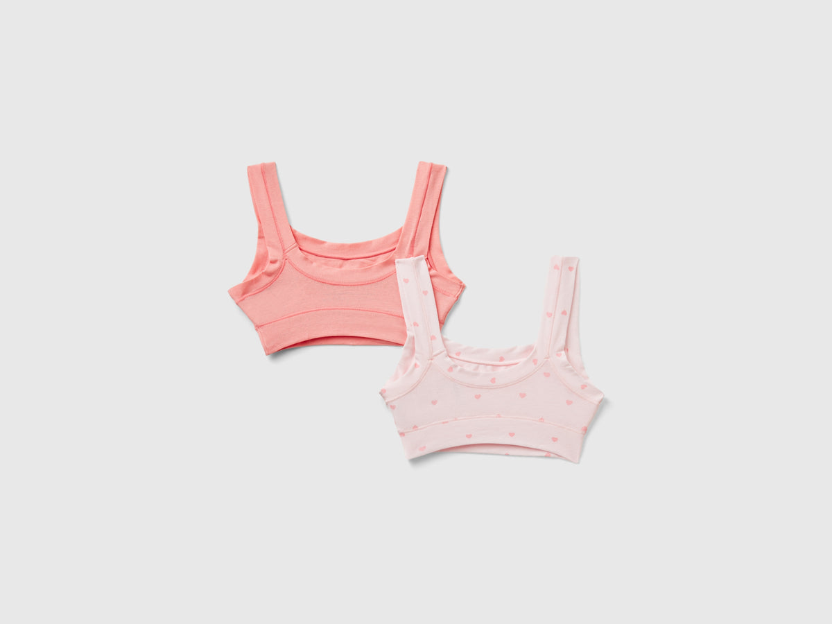 Due brassiere in misto cotone bio super stretch