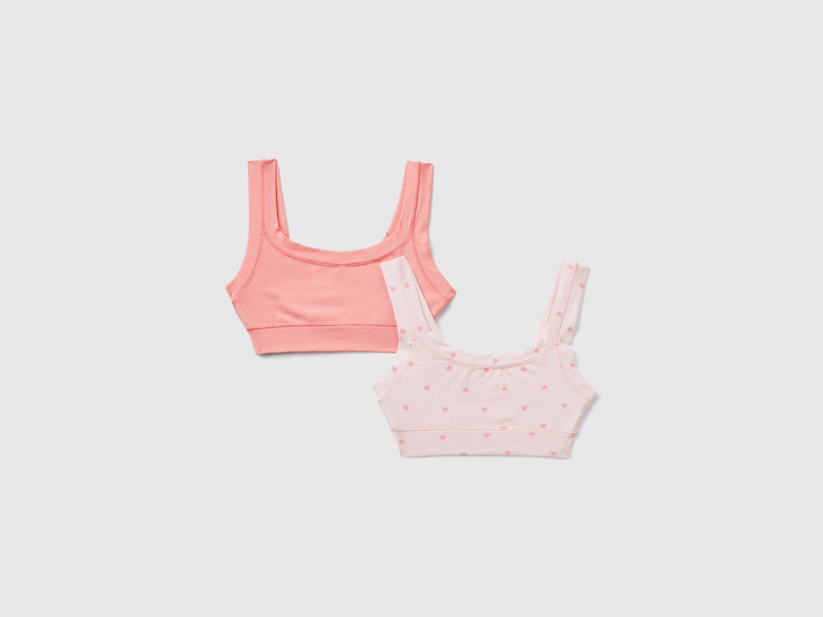 Due brassiere in misto cotone bio super stretch