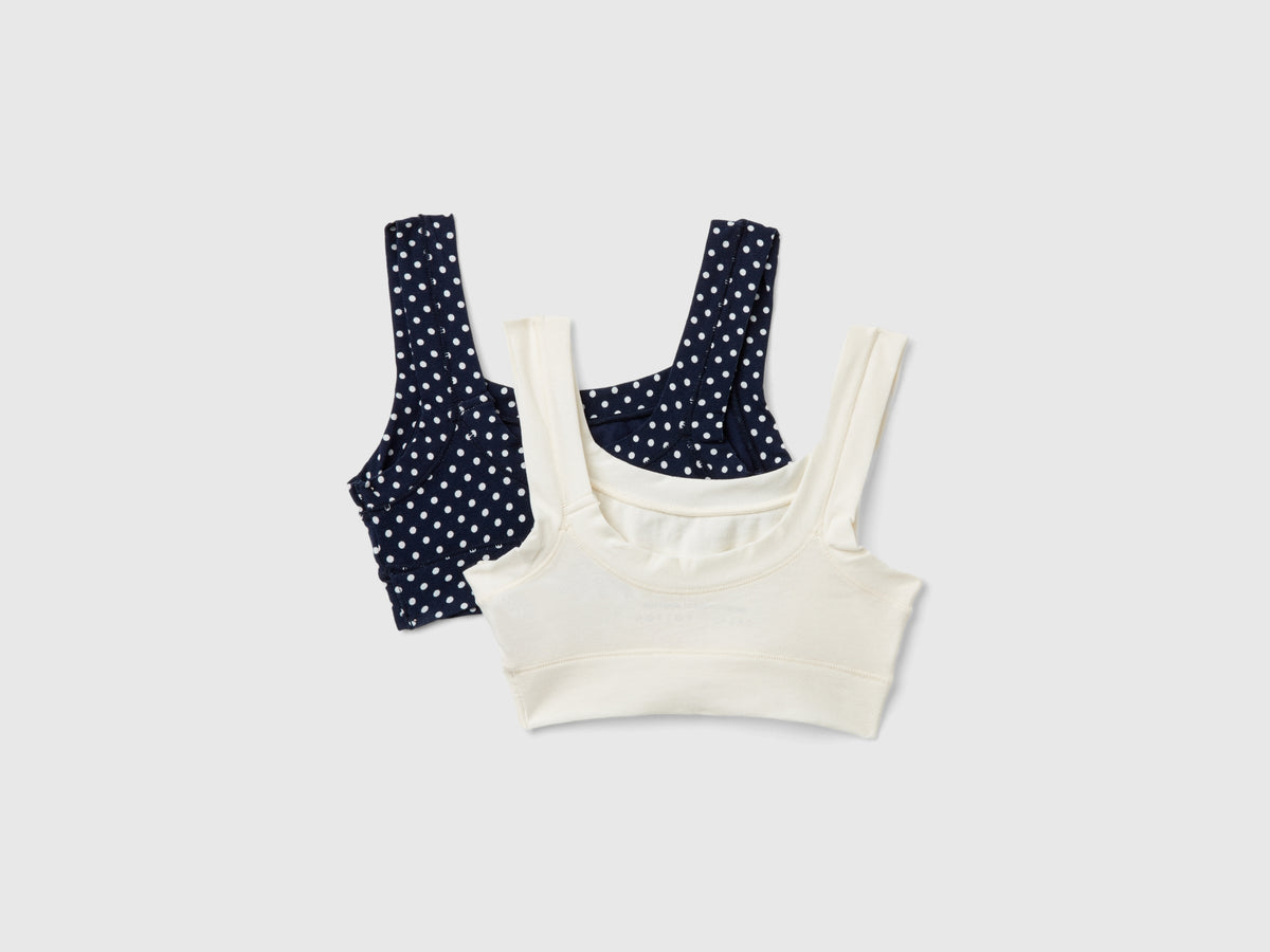 Due brassiere in misto cotone bio super stretch