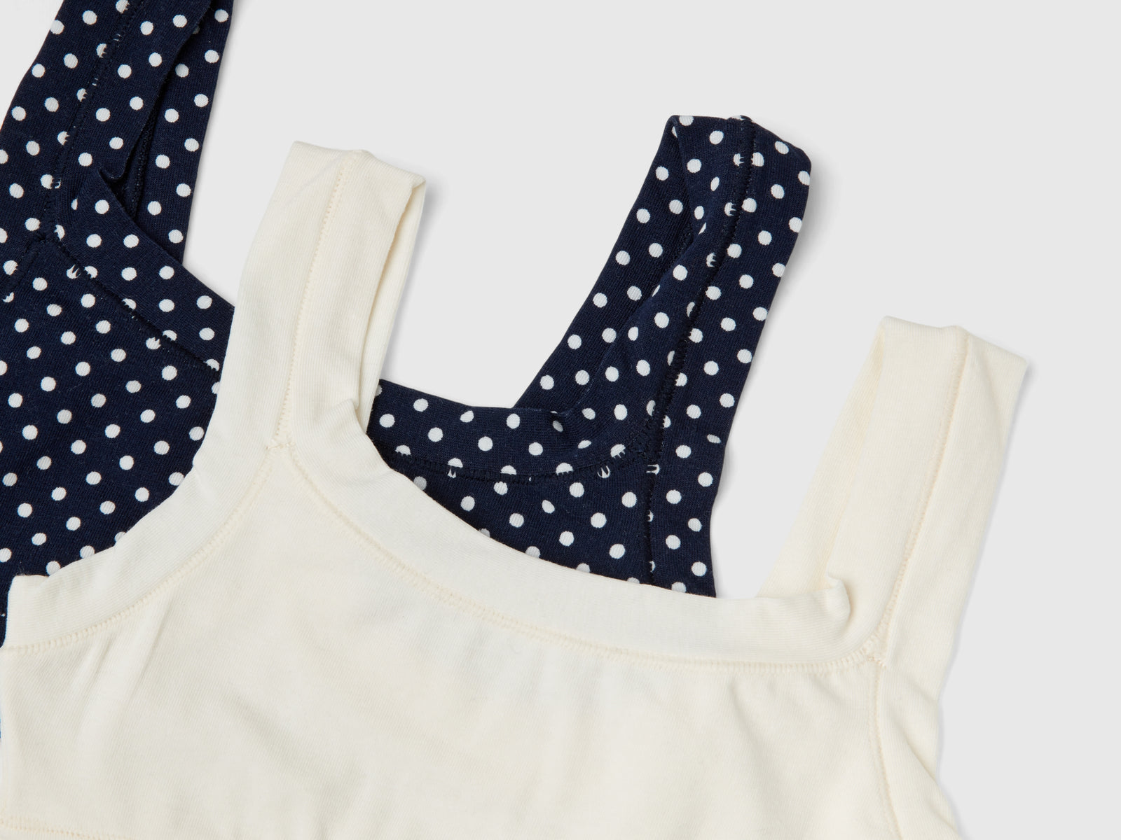 Due brassiere in misto cotone bio super stretch da bambina multi-color 3 | Benetton Outlet