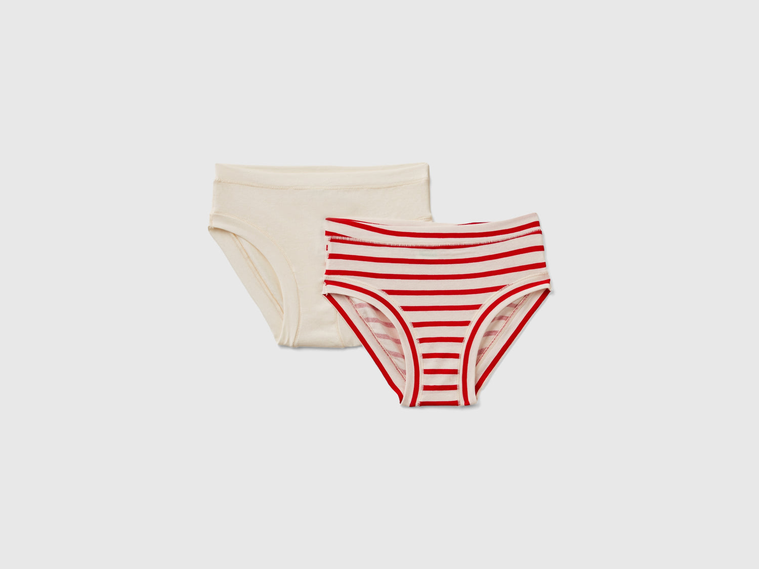 Due slip in misto cotone bio super stretch da bambina multi-color | Benetton Outlet