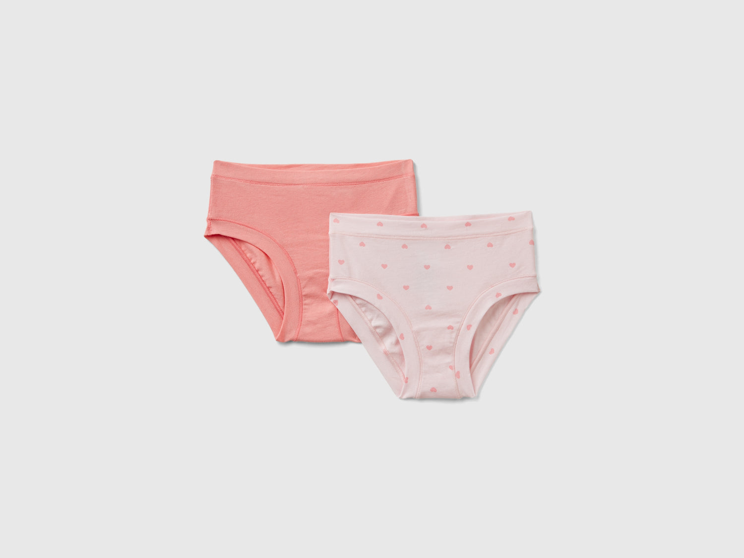 Due slip in misto cotone bio super stretch da bambina multi-color | Benetton Outlet