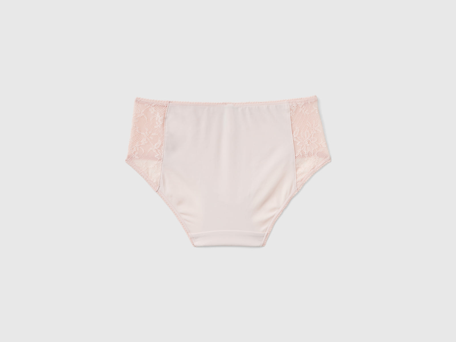 Culottes con inserciones de encaje da donna rosa tenue 2 | Benetton Outlet